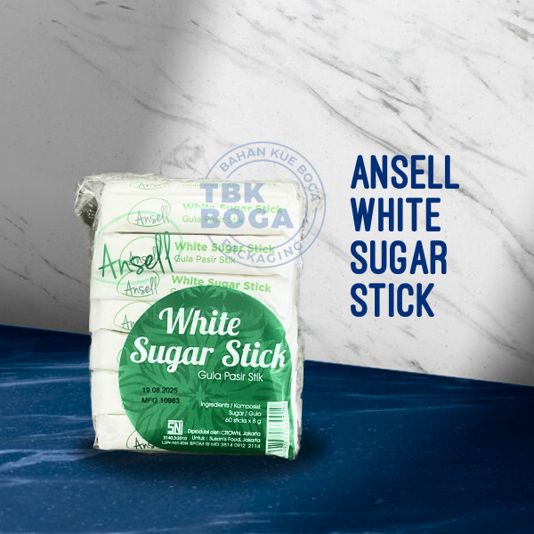 

Ansell White Sugar ( 8 gr / 60 pcs ) Stick Gula Putih Sachet
