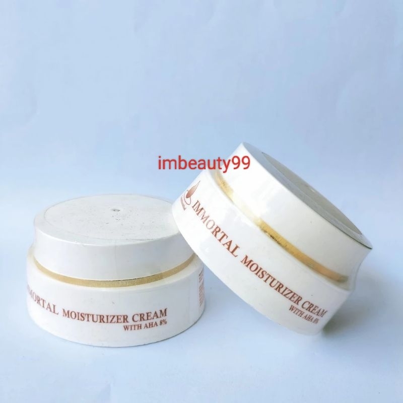 Immortal Moisturizer Cream with AHA 8% - krim pelembab anti aging pencerah wajah Aha 8 % - BPOM