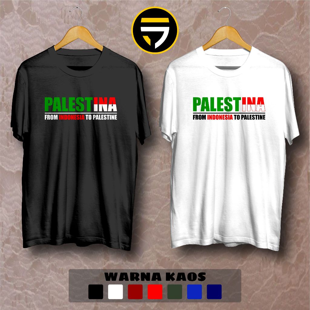 Kaos Palestina From Indonesia To Palestina Bahan Premium