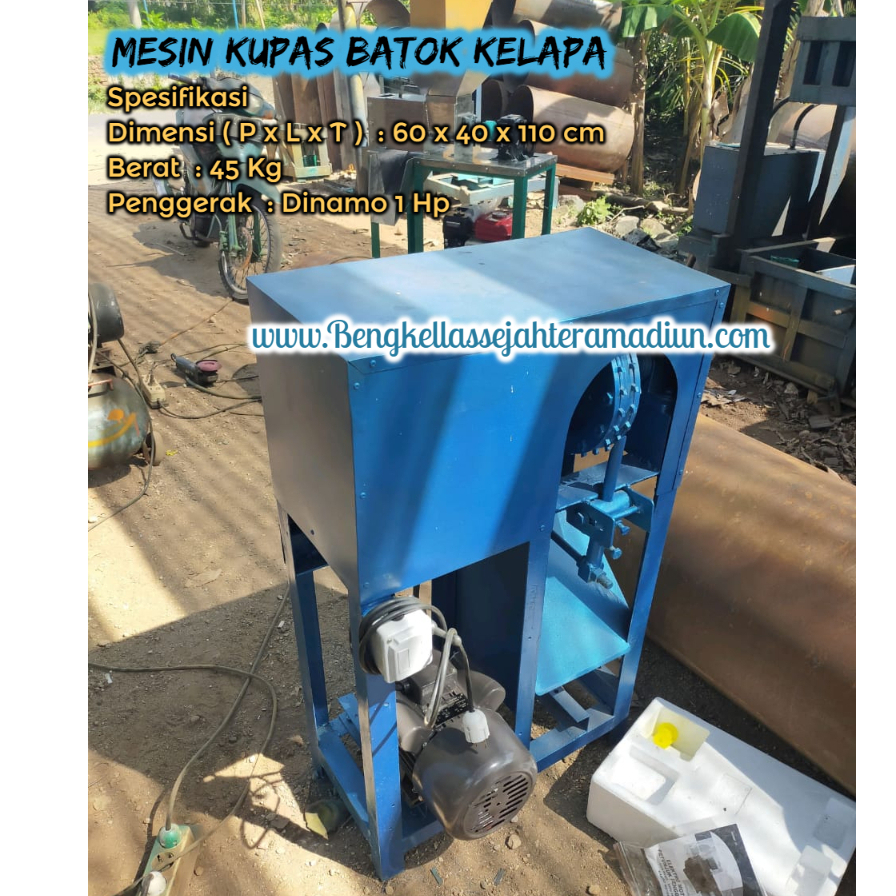 Mesin Kupas Batok Kelapa Komplit Penggerak