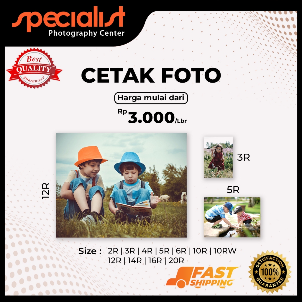 Cetak Foto 12R / 14R / 16R / 20R