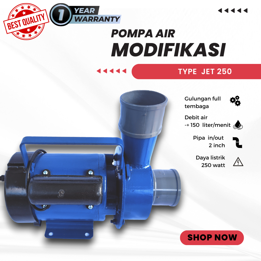 Pompa modifikasi untuk sawah pompa air type jet 250 hemat listrik  pompa air irigasi persawahan pipa