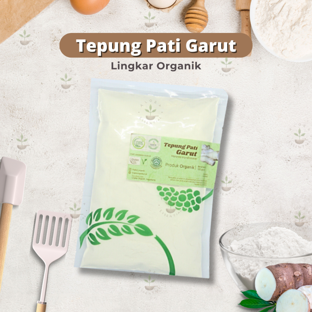 

Lingkar Organik Tepung Pati Garut Organik 500gr - ARROWROOT POWDER