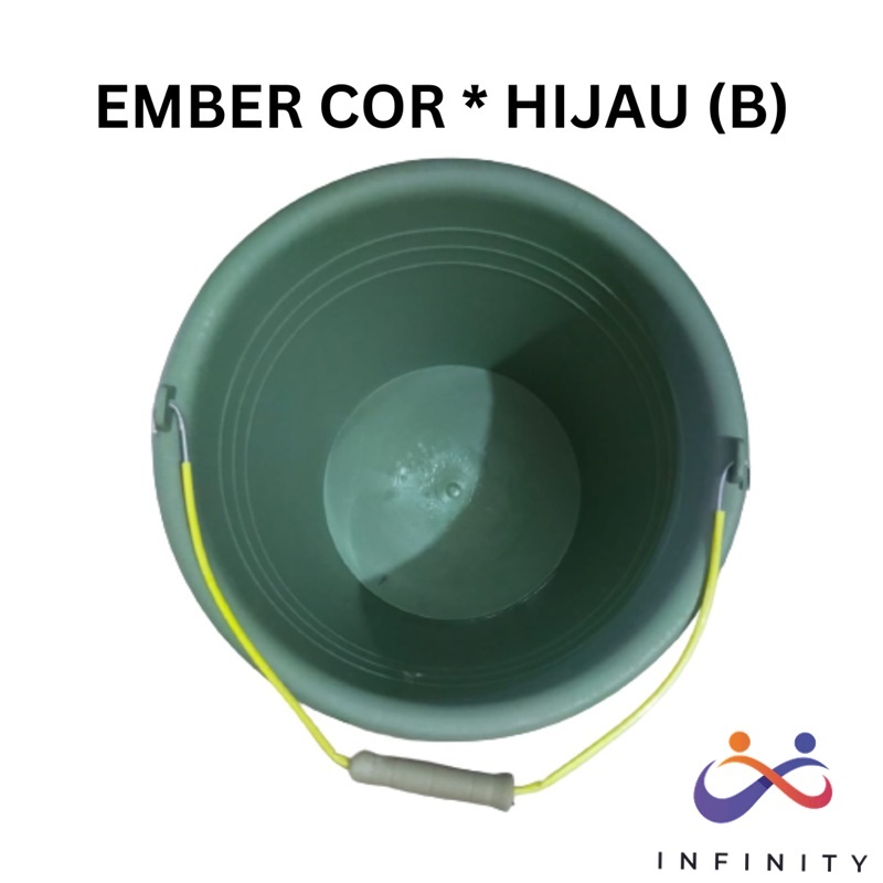 Ember Plastik Hijau | Ember Cor Anti Pecah | Ember Bangunan BESAR INFJ