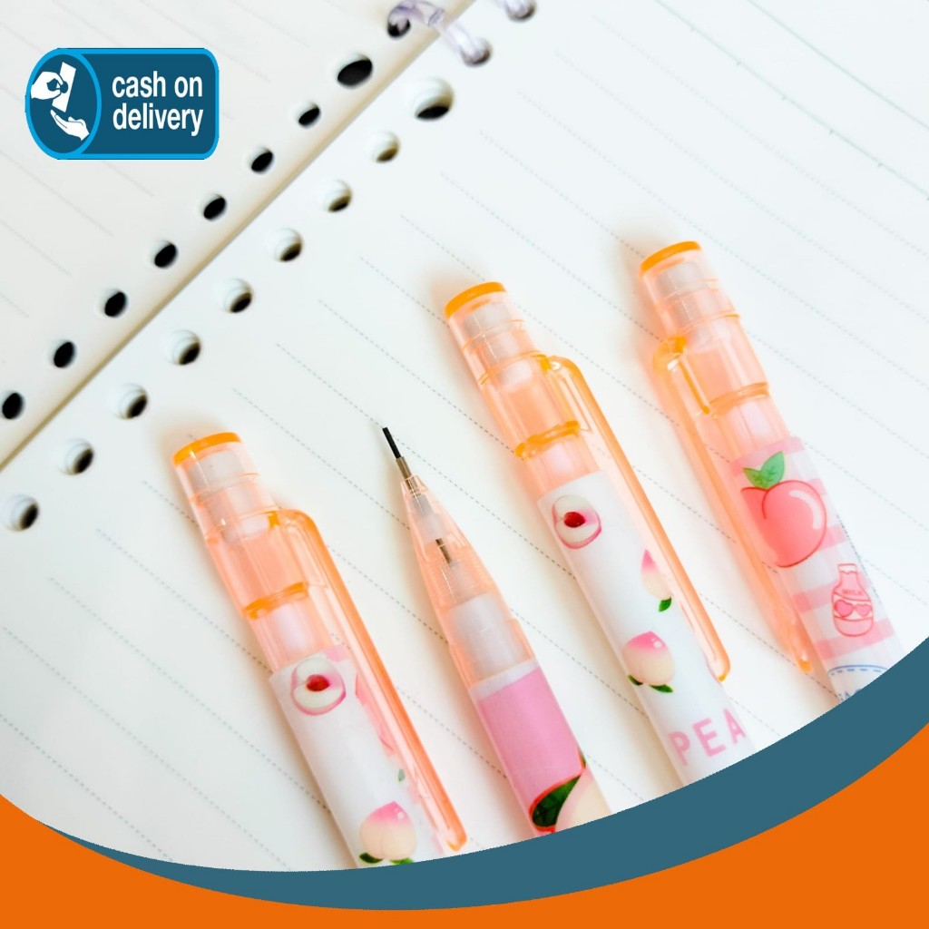 

PENSIL CETEK MEKANIK BUAH PEACH PCM-1028 PEACH FRUIT MECHANICAL KLIK CLICK KARAKTER UNIK MURAH PENCIL ALAT TULIS KANTOR SEKOLAH MURAH TERMURAH COD