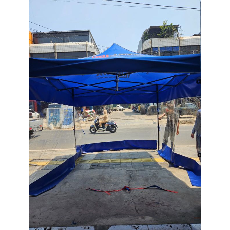 Tenda lipat custom dinding 3 sisi uk 3x3