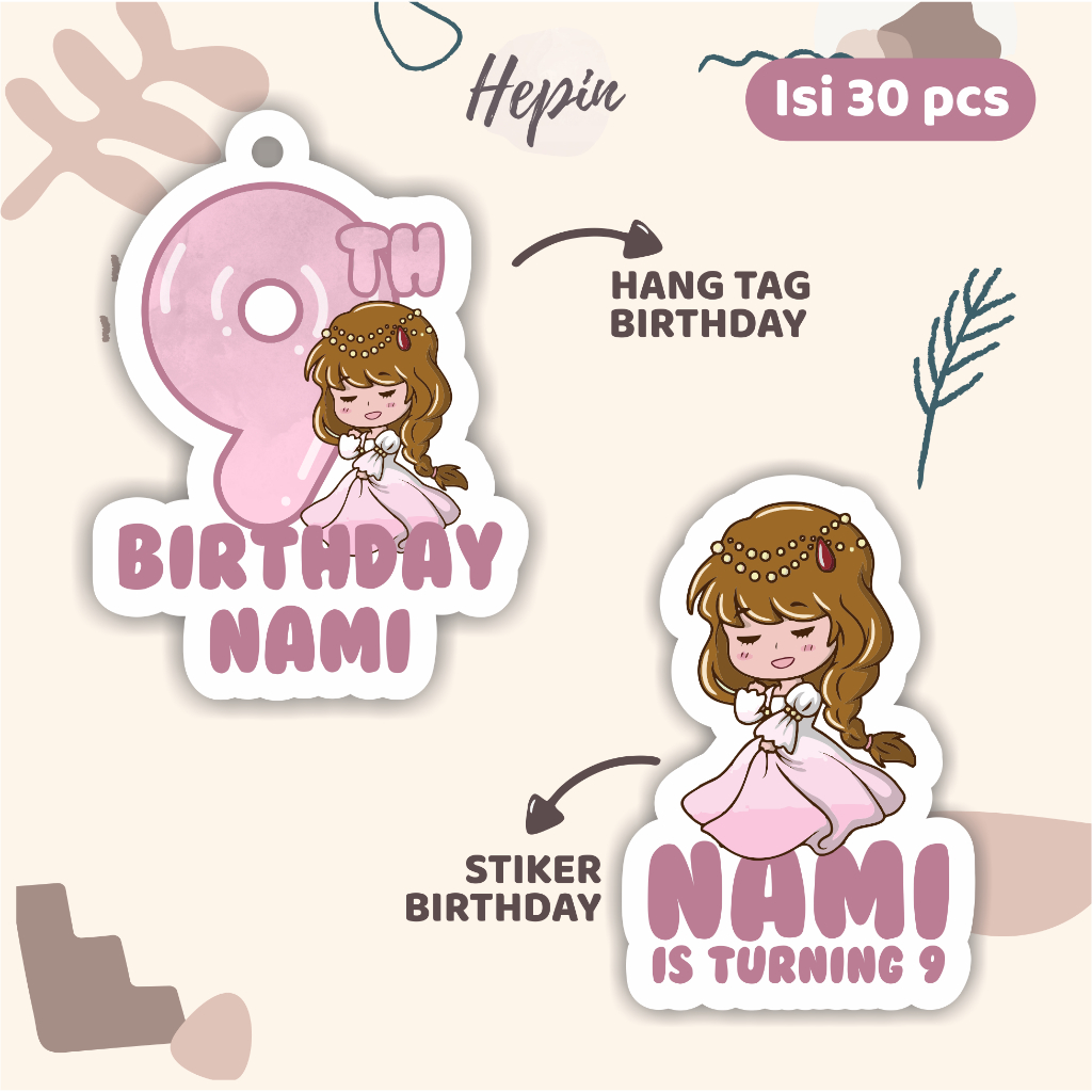 

(30pcs) diecut Hang tag & stiker ulang tahun edisi FAIRY TALES /murah/label tag ultah /label tag ulang tahun murah/hang tag ulang tahun/tag souvenir ulang tahun/stiker nama ualang tahun/diecut stiker&t ag