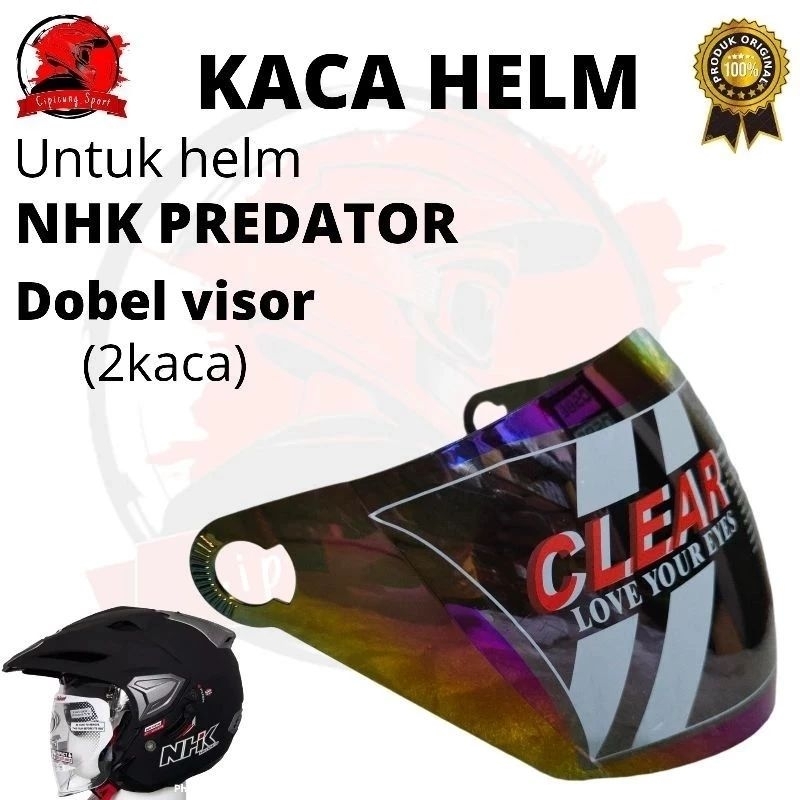 Visor Helm  / Kaca Helm NHK GODZILLA, NHK predator 2 visor