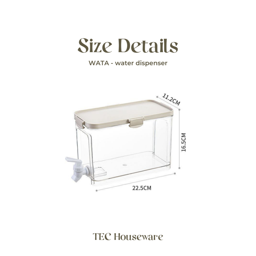 tyu TECWATA Tempat Air Minum Dispenser Air Tempat Minuman Kulkas Dispenser Air Dingin tempat Infused