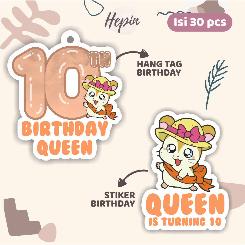 

(30pcs) murah cetak Hang tag & stiker ulang tahun edisi HAMTARO /label tag ulang tahun murah/hang tag ulang tahun/tag souvenir ulang tahun/stiker nama ualang tahun/diecut stiker&t ag