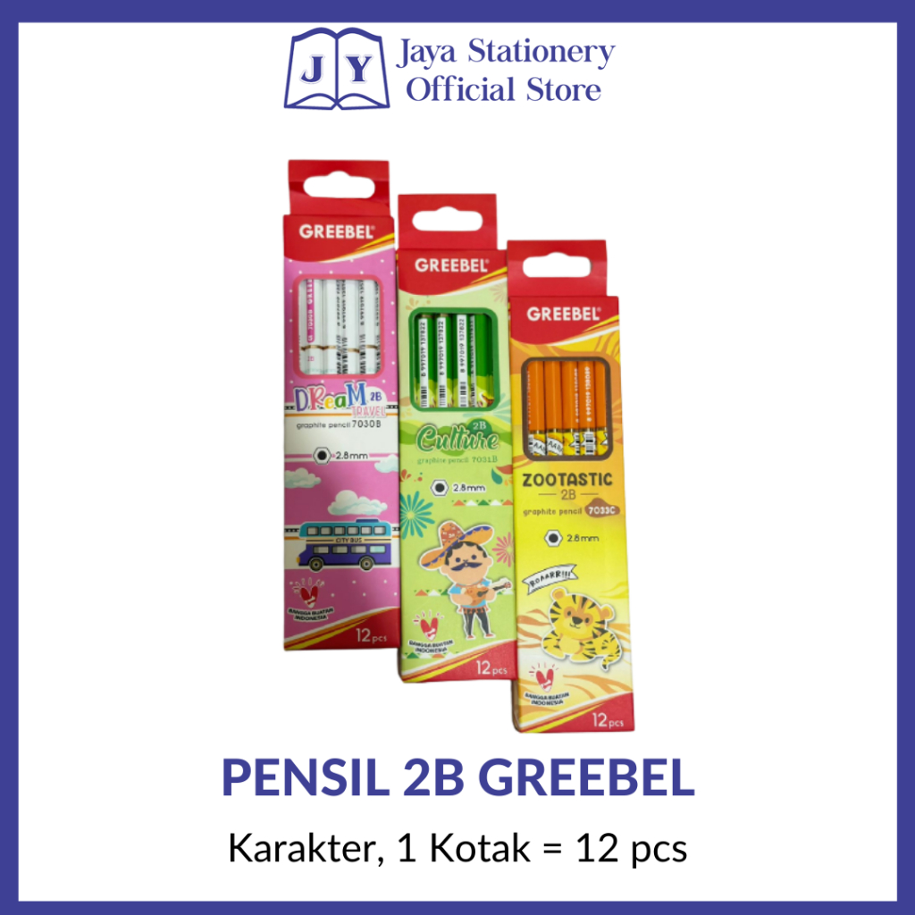 

[BISA COD] Pensil 2B Greebel dengan motif karakter/cartoon 7029 COLOR POP/Pencil Kayu Karakter/Grafit/Graphite tdk beracun utk ujian sekolah