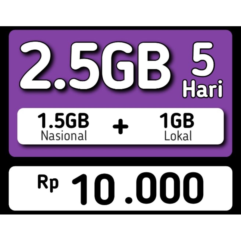 Voucher Axis 2.5GB 5 HARI SKS SUMATERA KALIMANTAN SULAWESI