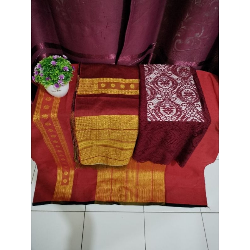 set murah kebaya 2M dan songket Pucca mesin