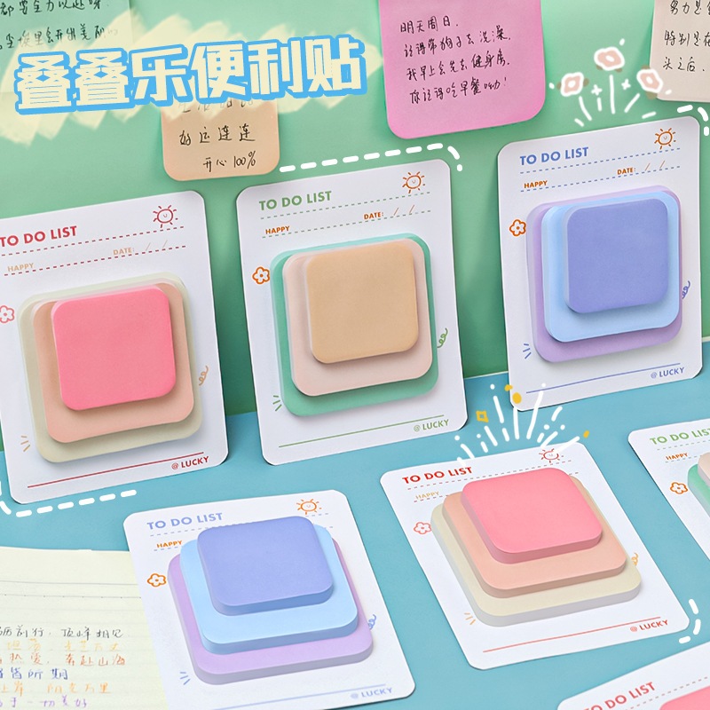 

Sticky Notes Aesthetic Round Cut Set 3 Ukuran Pastel Morandi Colour