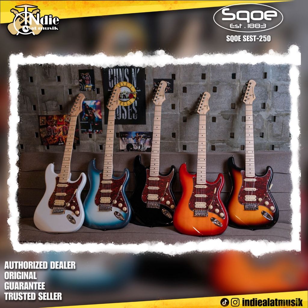 Gitar Elektrik Sqoe SEST250 HSS Genesis Series | Stratocaster Model