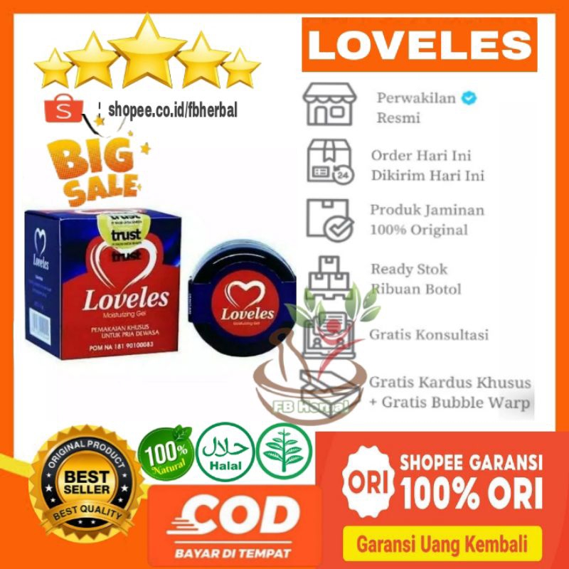 LOVELES ORIGINAL - Loveles Moisturizing Gell Asli Original BPOM