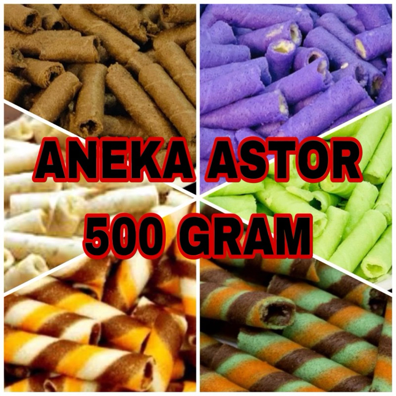 

[500 GR] ANEKA ASTOR MEDAN / WAFER ROLL / ASTOR COKLAT COKELAT / ASTOR BLUEBERRY / ASTOR STRAWBERRY / ASTOR PANDAN / ASTOR VANILLA / ASTOR GREENTEA ORANGE / ASTOR GREENTEA VANILLA / SNACK VIRAL MEDAN