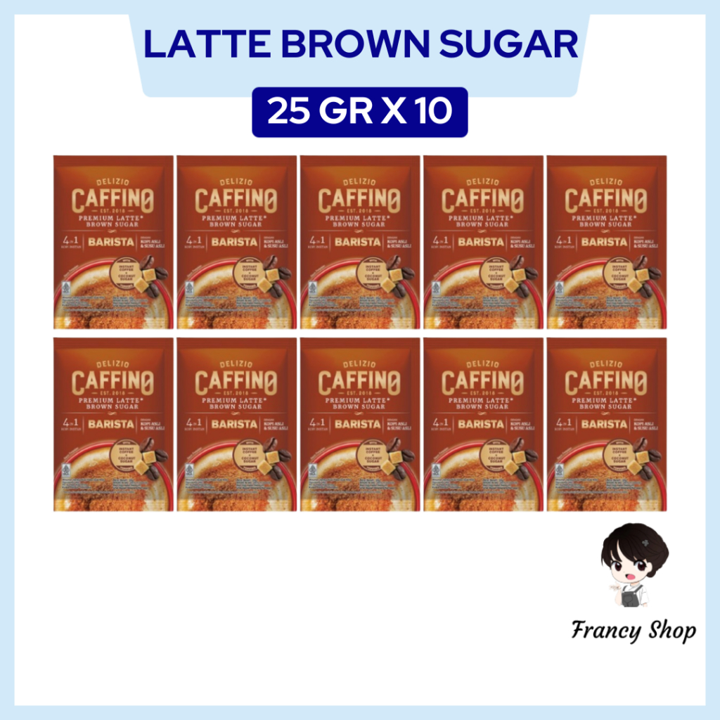 

Paket Murah Kopi Delizio Caffino Premium Latte Brown Sugar Sachet Renceng 25 gr x10