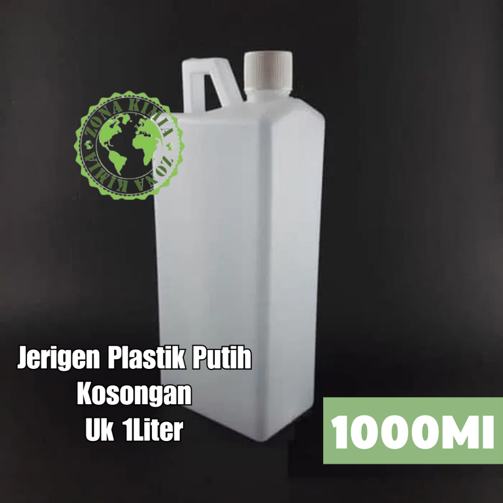 Botol jirigen plastik 1L Wadah 1000ml Jerigen Plastik Putih Kosongan Uk 1Liter