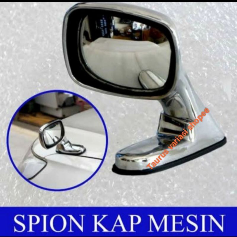 Spion Tanduk pojok /Spion Kap Mesin Model jepit Mobil universal Blind Spot Warna Hitam/Chrome Crome/