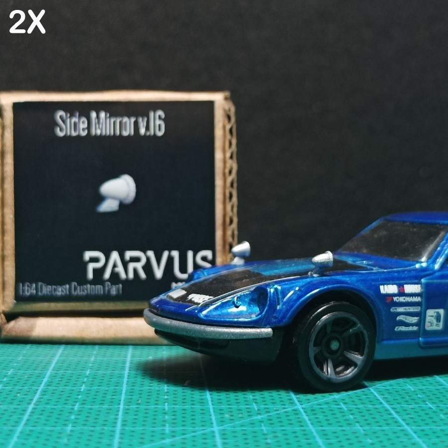 Parvus Models 2X Side Mirrors V16 Spion Diecast Hot Wheels Tomica