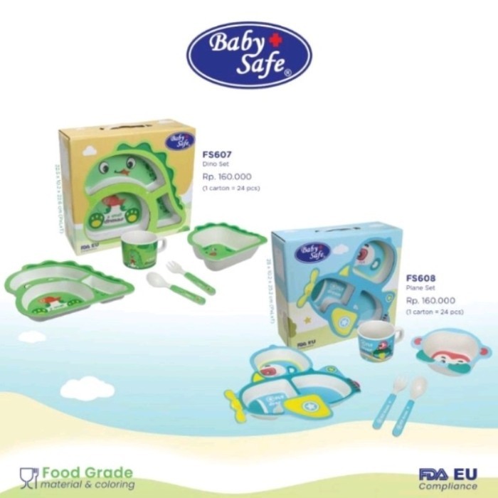 Baby Safe Feeding Set Dino, Plane | FS607 - FS608