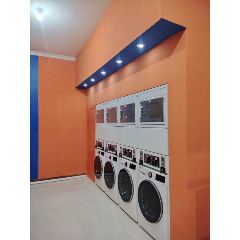 Mesin Laundry Coin LG15kg Maytag Kaca