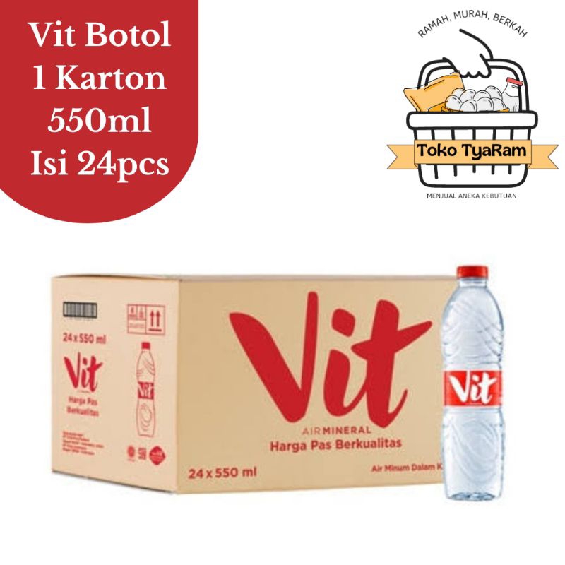 

VIT Air mineral 550ml/vit botol 550ml isi 24 botol/VIT BOTOL 550ML ISI 24 BOTOL