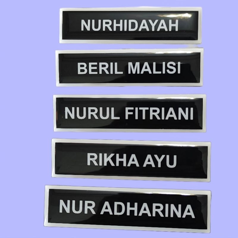 

Name Tag Nama Dada Akrilik Resin