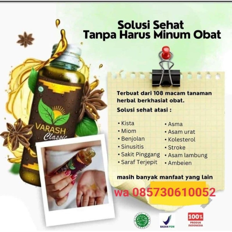 Minyak Varash Classic Oil 100% Original BPOM dan Halal