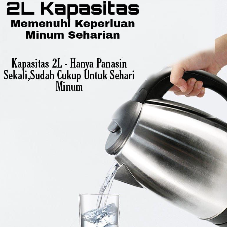 Promo.. TEKO LISTRIK SCARLETT/SQRS 2 LITER HIGH QUALITY/TEKO PEMANAS AIR/TEKO LISTRIK MURAH/ALAT PEM