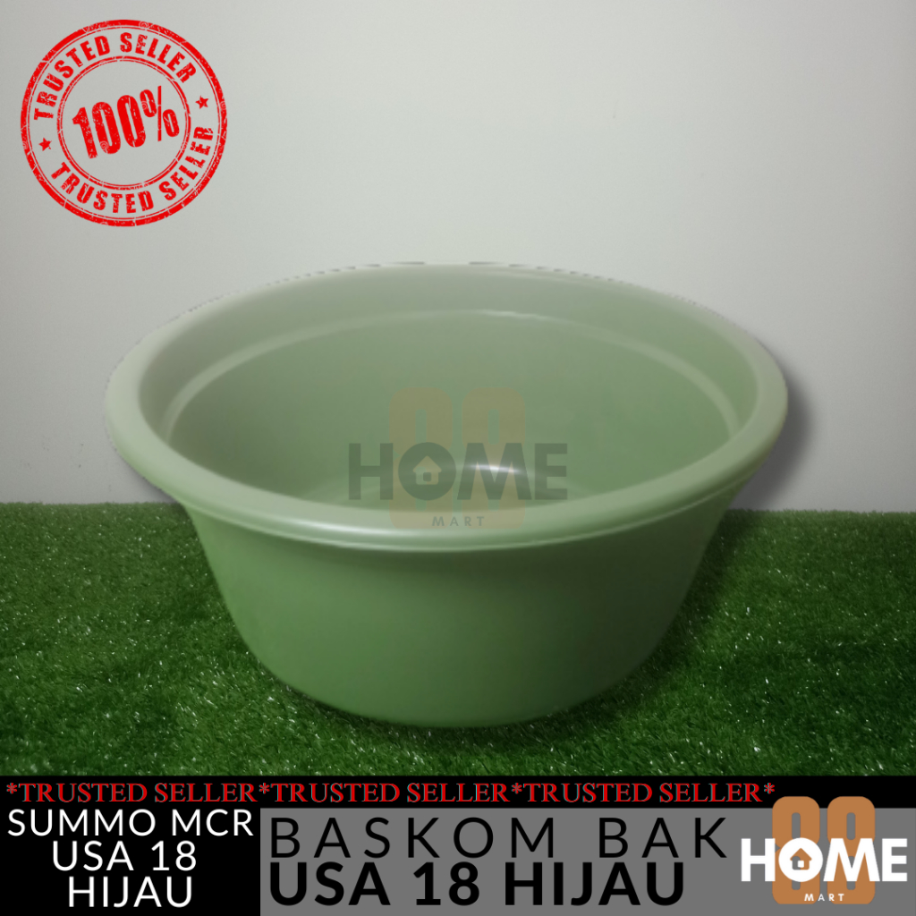BASKOM PLASTIK HAJATAN BESAR SUMMO MERCURY USA 18 HIJAU
