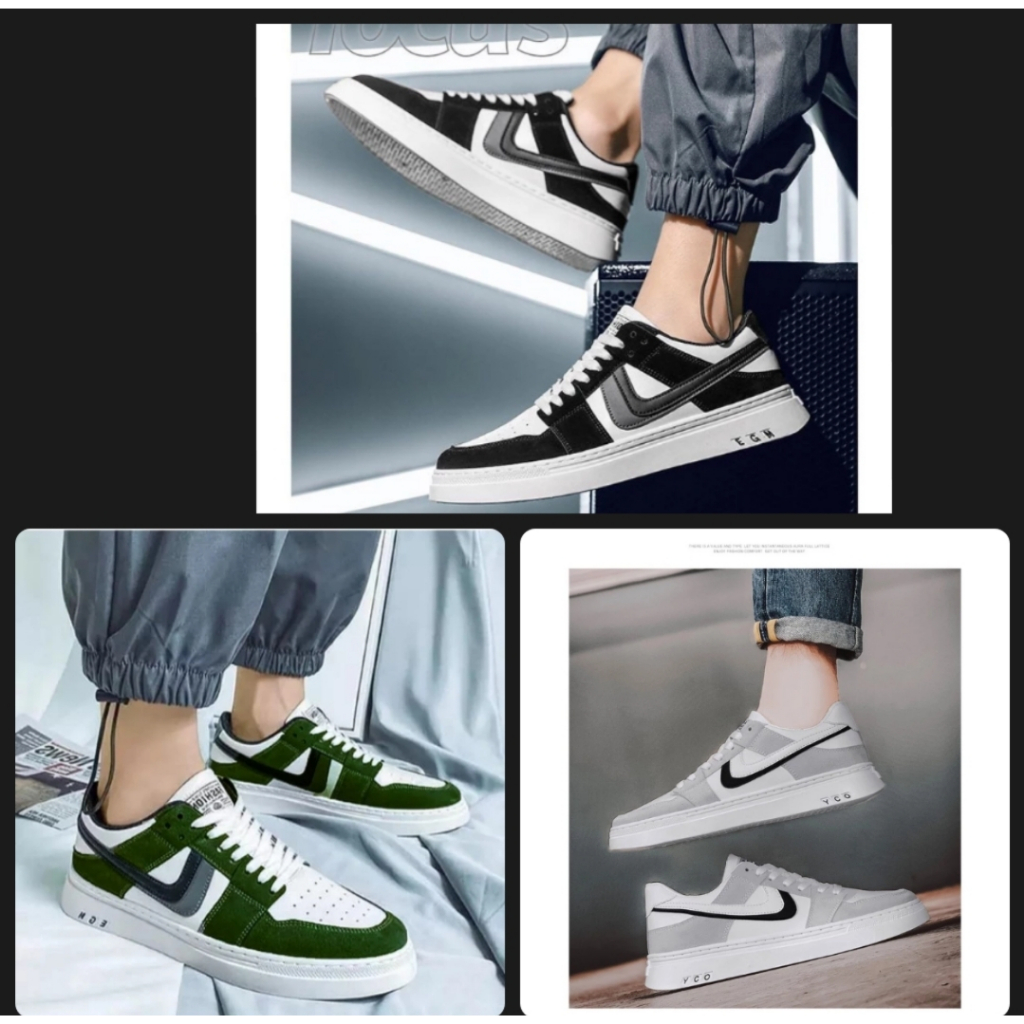 Sepatu Sneakers Sport Running Pria Dewasa 39-43 Terbaru/ Sepatu Kets Casual EGM Fashion Laki-Laki Pe