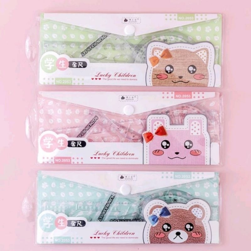 

( 1 pcs ) Penggaris set 4 in 1