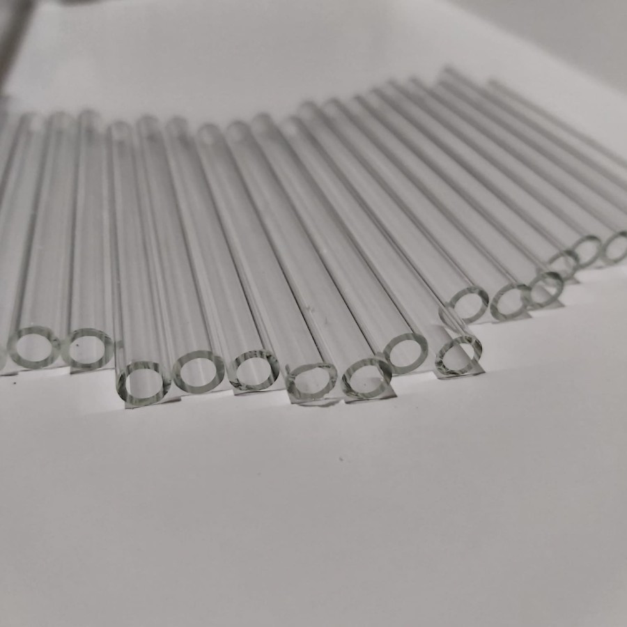 Pipet Tabung Pipa Sedotan Kaca Pyrex Pirex Ukuran 8,5cm / Borosilicate Glass Tubing Rod