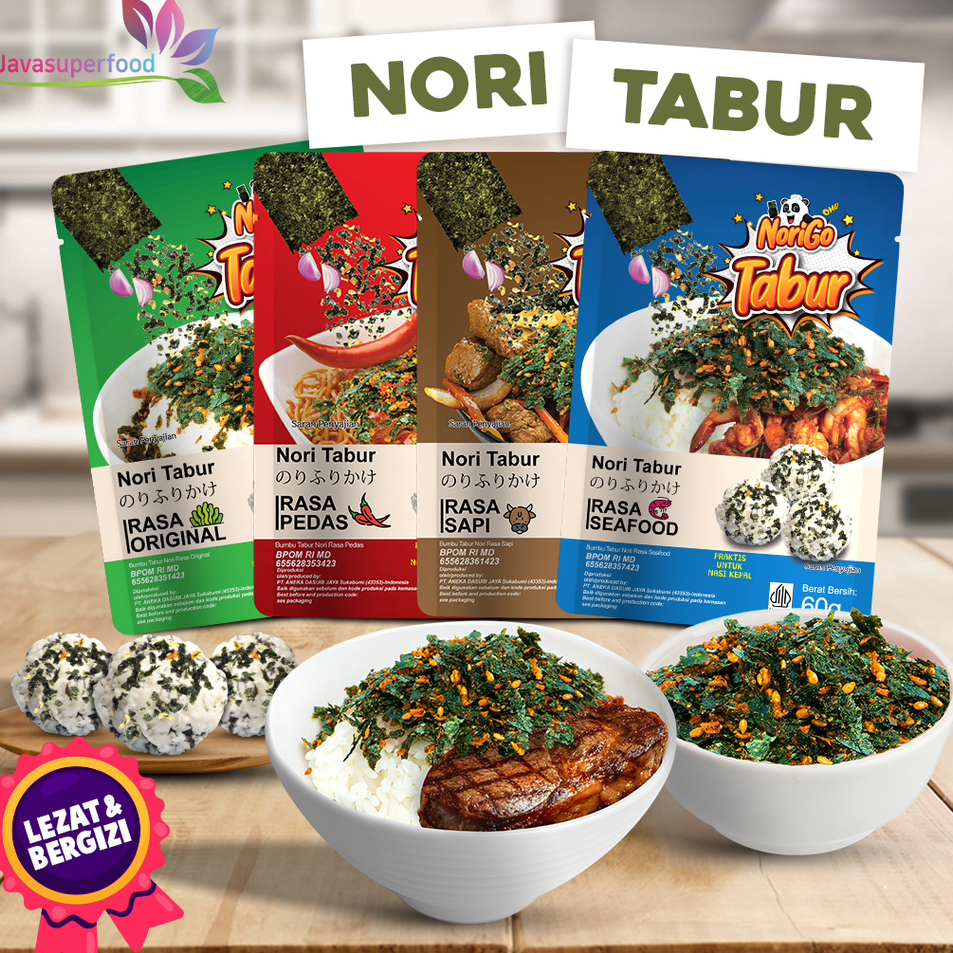 

Produk Keren Nori Tabur Rumput Laut Panggang 60g