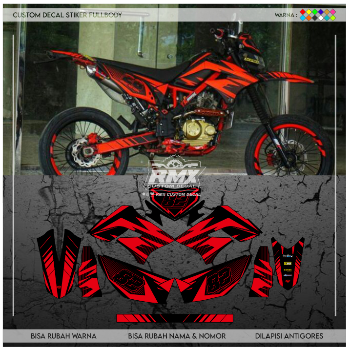 DECAL KLX 150 S/L FULLBODY (004) DEKAL STIKER DTRACKER DTX D-TRACKER LAMA OLD 2009 2010 2011 2012 20
