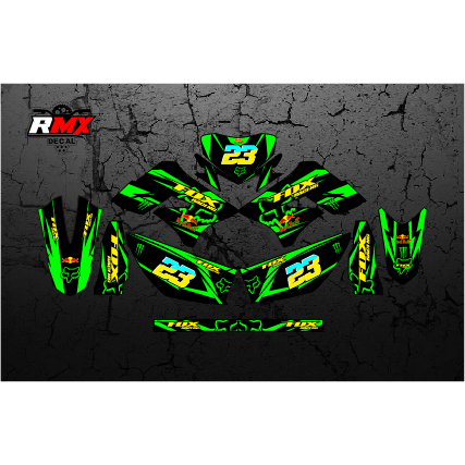 DECAL KLX 150 S/L FULLBODY (032) DEKAL STIKER D-TRACKER DTRACKER DTX LAMA 2009 2010 2011 2012 2013 2