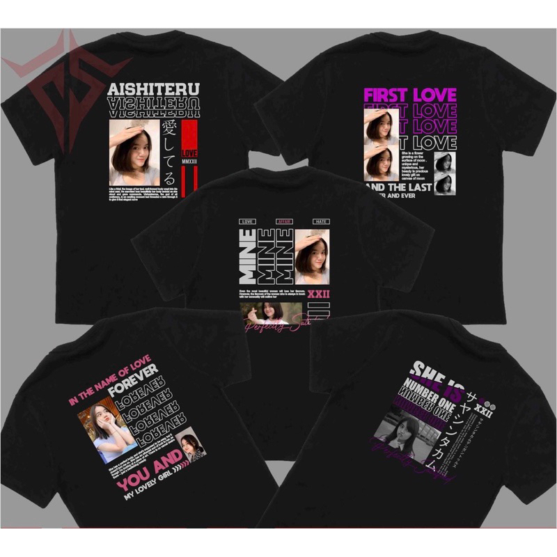 Kaos Baju Custom Foto Aesthetic Tshirt Premium