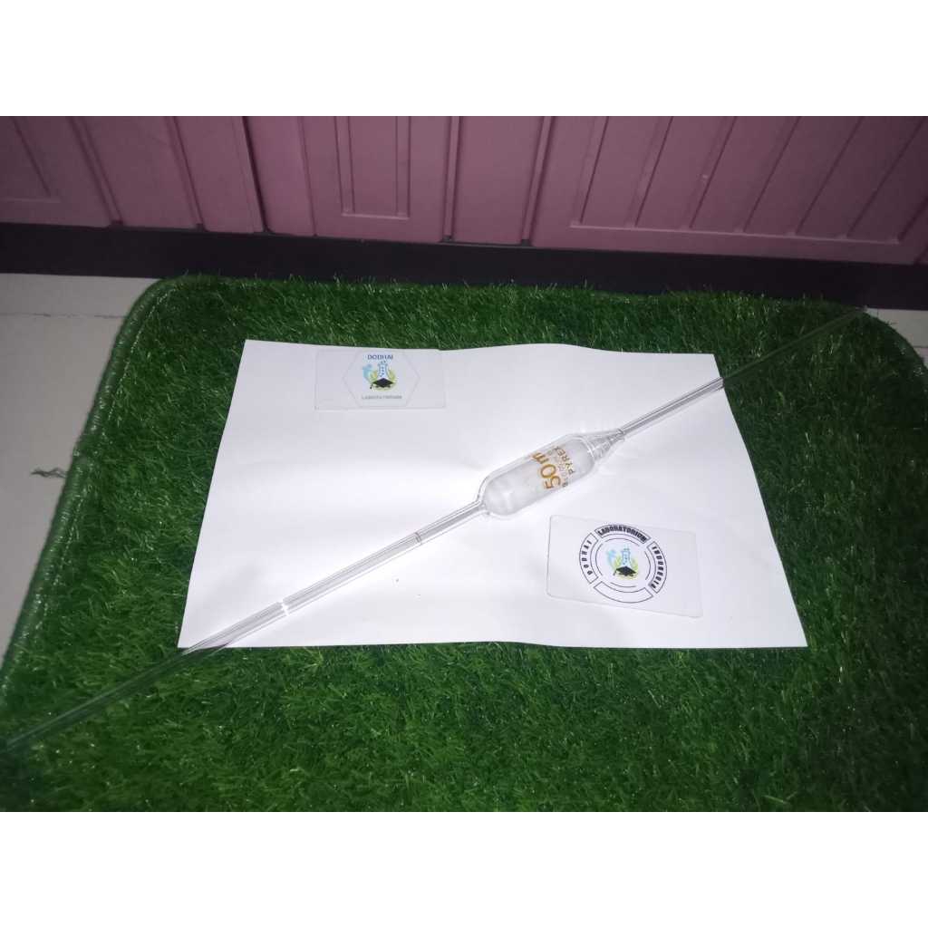 Pipet volumetric, pipet gondok, pipet volume merk pyrex 50ml