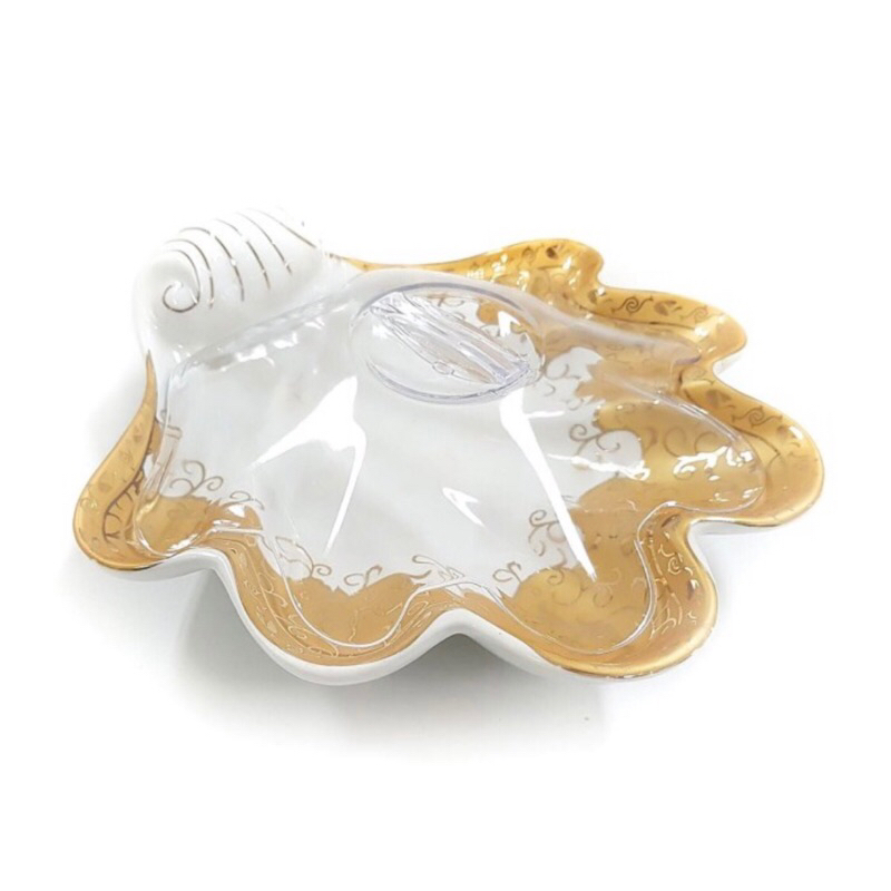 VICENZA Piring Kerang Tutup Motif Marigold H11-C