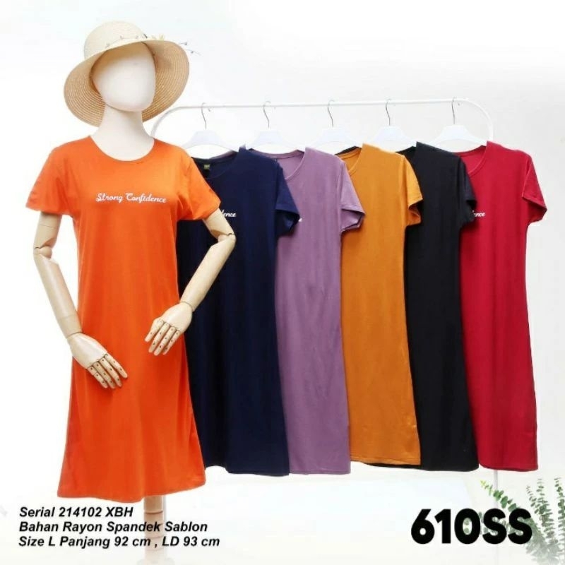 Dress Kaos Lemone Polos spandex Rayoon premium/Dress atau Tunik Cewek Kekinian