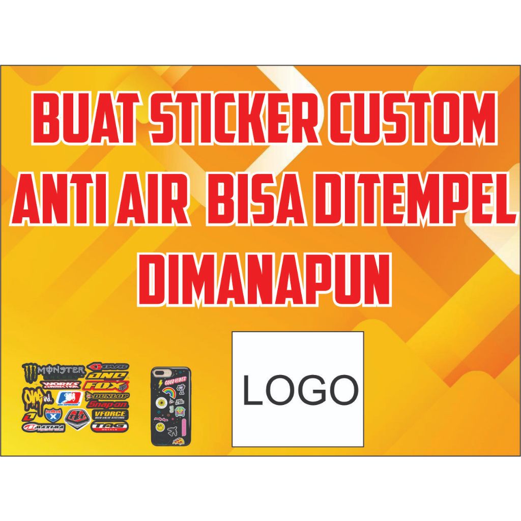 

Buat sticker custom anti air anti luntur sticker logo murah