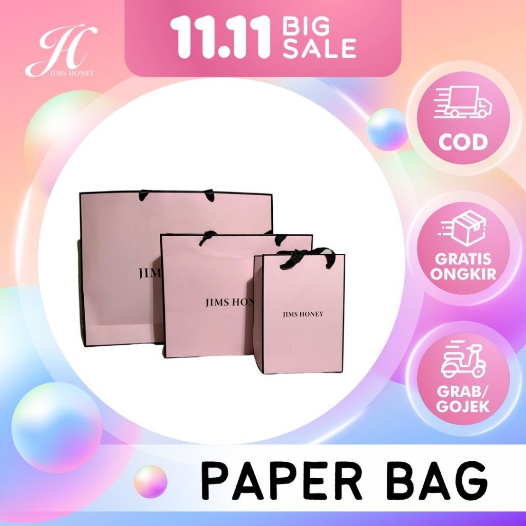 PAPER BAG JIMS HONEY PINK