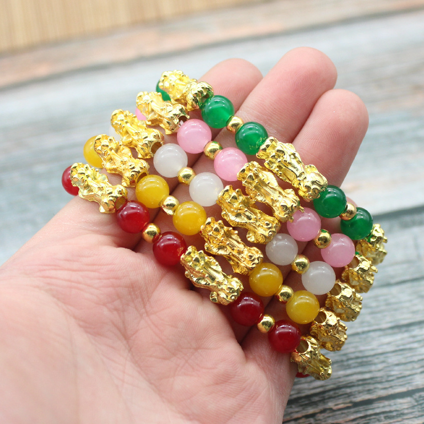 Gelang Pixiu Keberuntungan pembawa Hoki / Gelang Pixiu berlapis emas / gelang aksesoris Pixiu imitas