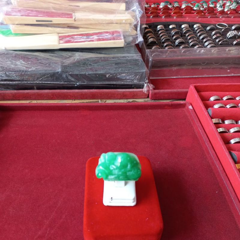 cincin giok cina asli corak kera