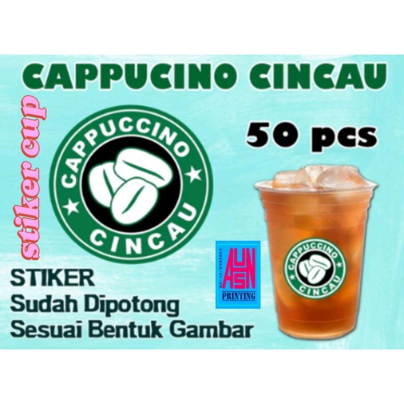 

Stiker Label Capucinno cincau bisa COD