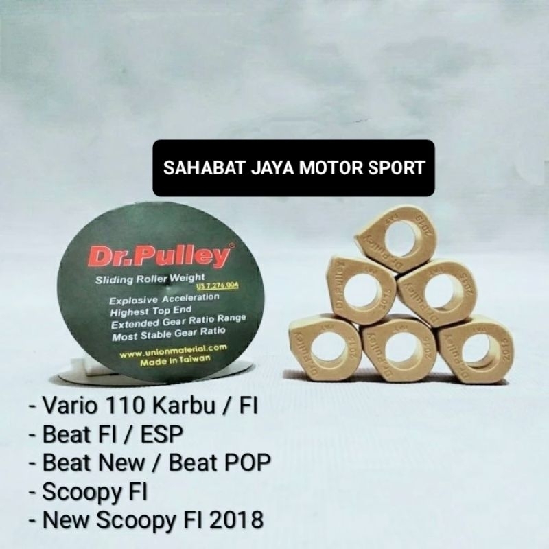 Roller DR PULLEY Beat Fi Scoopy Fi Vario 110 Karbu Vario 110 Fi Spacy Fi
