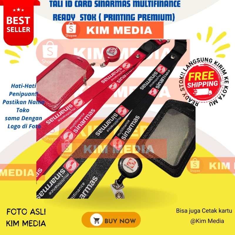 

Tali idcard / Lanyard Sinarmas Multifinance / Lanyard idcard ASURANSI SINARMAS Printing Murah [Ready STOK]