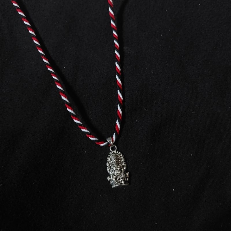 Kalung tridatu liontin omkara dan dewa Ghanesa